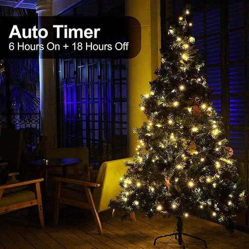 MASHANG Christmas Lights - 50 LED Battery Operated String Lights with Timer | Waterproof Warm White for Indoor/Outdoor Decor