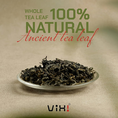 VIXI Green Tea Loose Leaf, (16.00 Oz), Vietnam's Mountain Tea, Caffeinated, Dried Whole Full Large Leaves, 100% Natural, Antioxidant, Perfect for Hot and Cold Brew