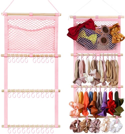 Kangaroo Headband Holder - Large Capacity Hair Bow Organizer for Baby Girls | Wall Hanging Nursery Decor