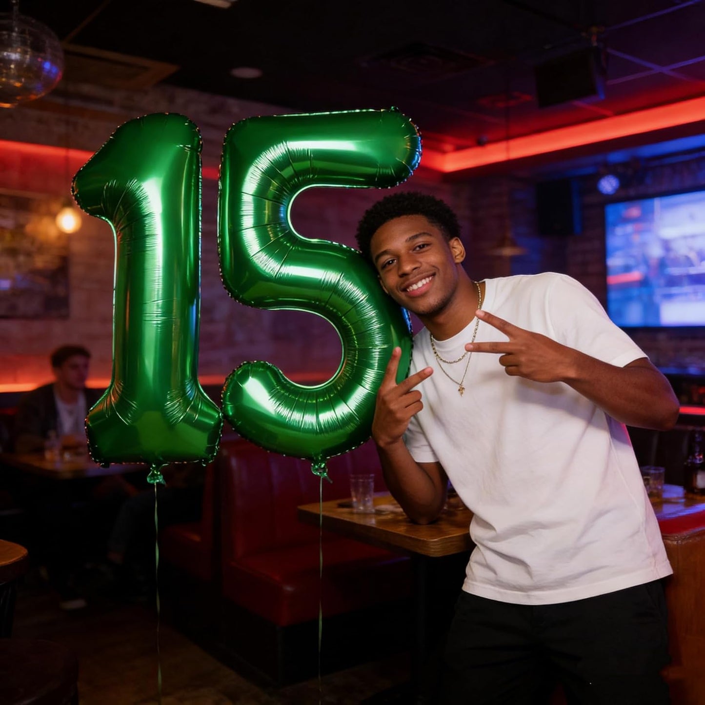 Skiennix 40-Inch Dark Green Number 15 Balloons - Perfect for 15th Birthday & Anniversary Celebrations