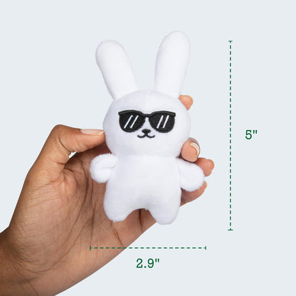 WHAT DO YOU MEME? Emotional Support Bunnies - Cuddly Plush Toys for All Ages | Set of 5 with Basket