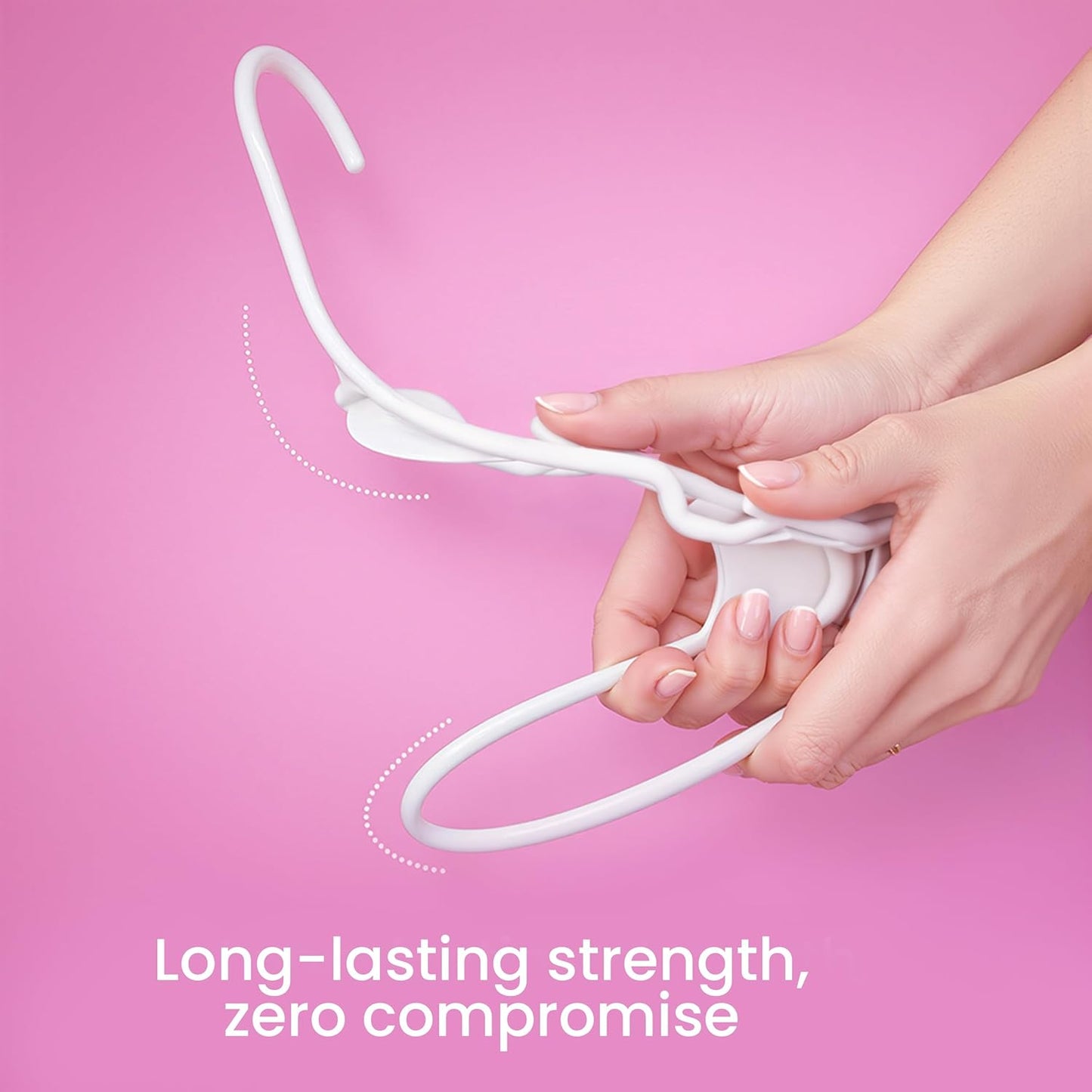 Utopia Home Plastic Hangers 200 Pack - Durable Space-Saving Clothes Hangers - White Closet Organizers