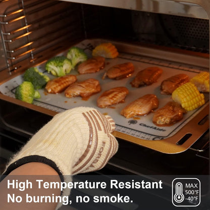 Skiennix Non-Stick Silicone Baking Mat - Premium Food Safe & Heat Resistant, Half Sheet Size (16.5" x 11.6")