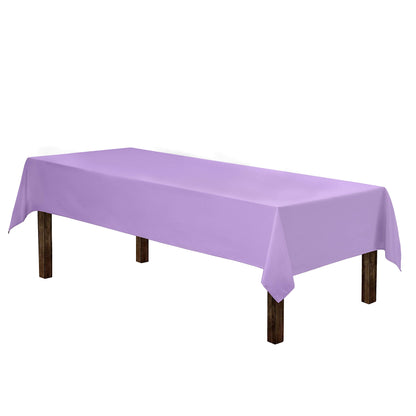 Gee Di Moda Rectangle Tablecloth - 60 x 84 Inch Lavender Table Cloth for 5 Foot Rectangle Table - Heavy Duty Washable Fabric - for 5 Ft Buffet Table, Holiday Party, Dinner, Wedding & Baby Shower