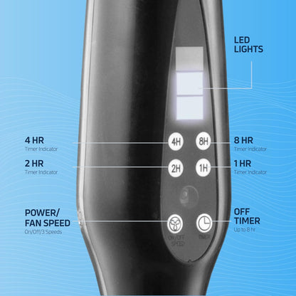 NEXAIR 16-Inch Oscillating Pedestal Fan - Quiet Operation, Remote Control & Adjustable Height | Ideal for Office & Living Room