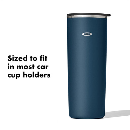 OXO Strive 24oz Insulated Tumbler - Dark Cobalt with Sliding Lid for Ultimate Temperature Retention