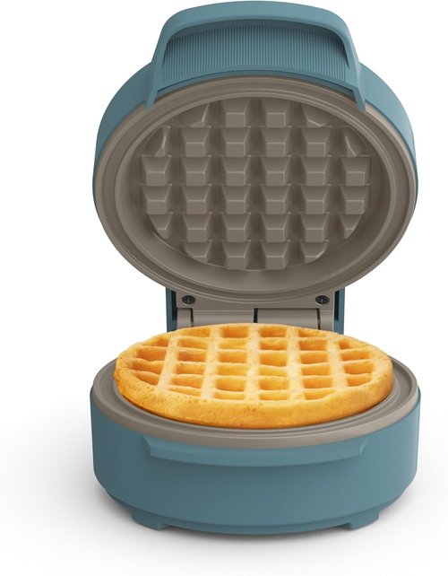 Bella Mini Waffle Maker - EverGood™ Ceramic Nonstick, Cool Touch Handles & Stackable Design | 350 Watt, Surf