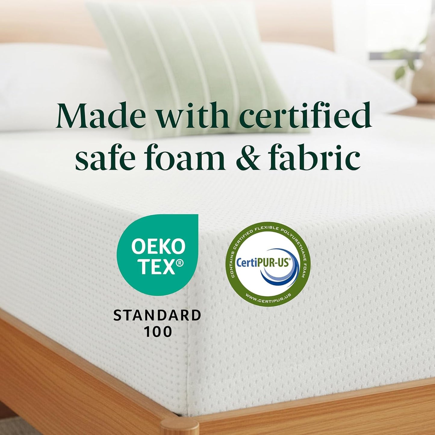Zinus 10 Inch Twin Green Tea Memory Foam Mattress - Medium Firm, Fiberglass Free, Zoned Pressure Relief