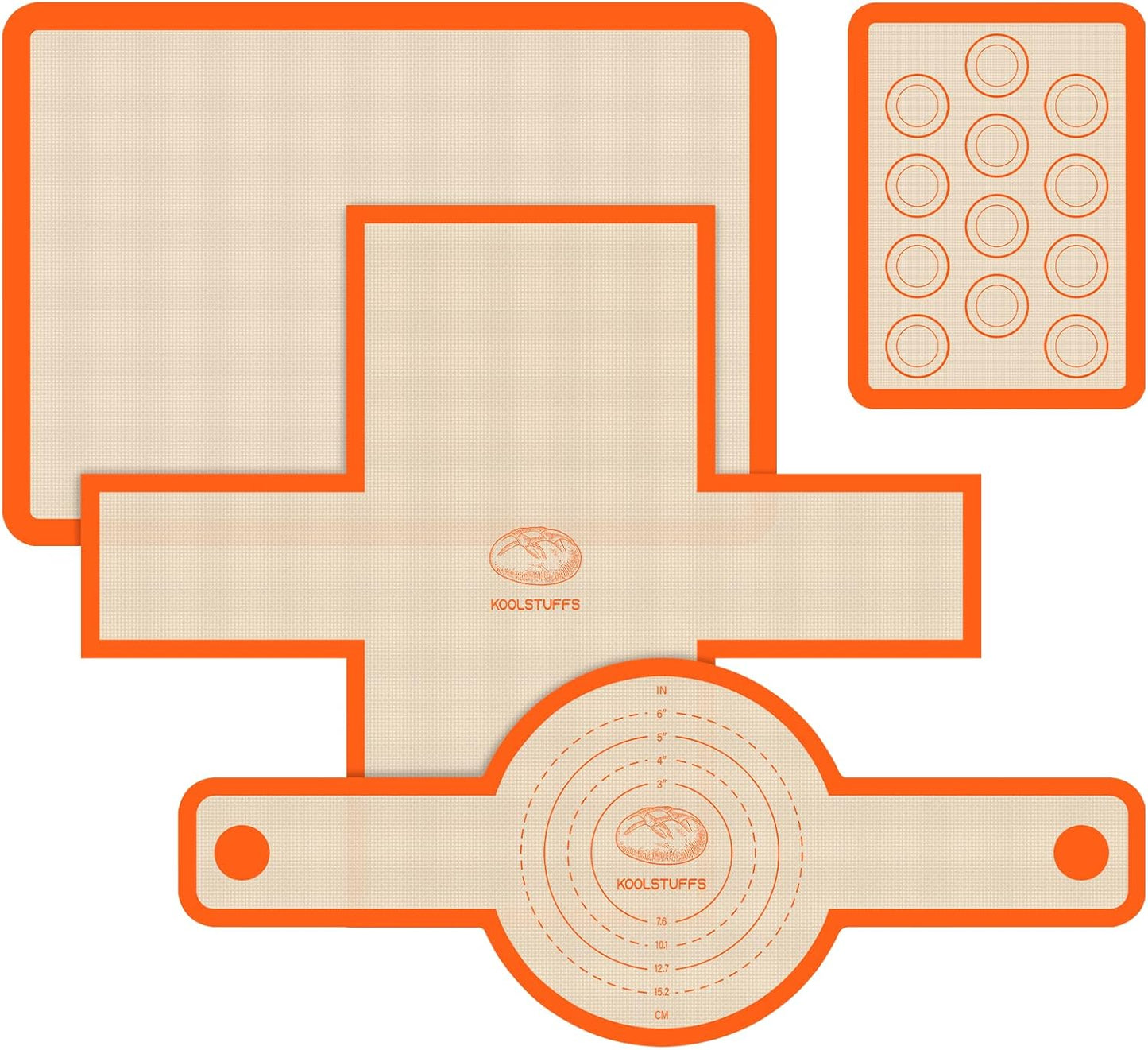 Silicone Baking Mat Set - Reusable Non-Stick Food Safe Mats for Cookies & Bread | Oven Safe