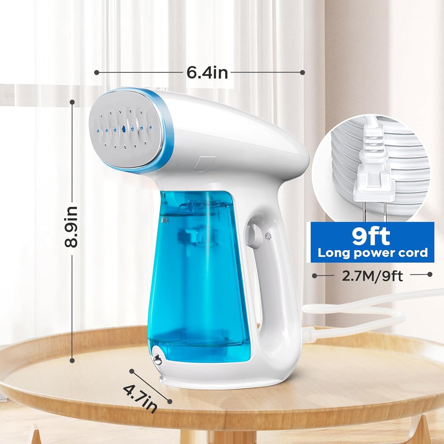 Bear Steamer | 1300W Handheld Clothes Steamer with 230ml Tank & Auto-Off Safety - Ideal for Home & Travel Wrinkle Removal