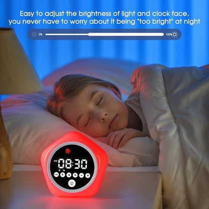 Ok to Wake Kids Alarm Clock with Green/Red Lights, Sleep Training Clock (Pack of 2) - Tiny Variation: Small