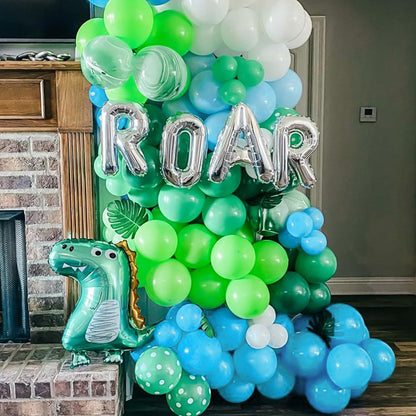 RUBFAC Green Balloons Garland Arch Kit - 138pcs Latex Balloons in Various Sizes for Party Decor