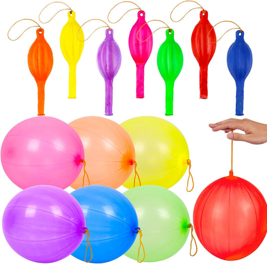 RUBFAC Punch Balloons - 36Pcs Heavy Duty Neon Party Favors for Kids | Exciting Outdoor Play
