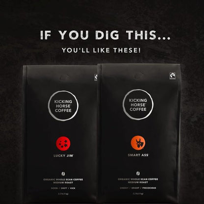 Kicking Horse Coffee - Cliff Hanger Espresso Medium Roast Whole Bean, 2.2 lb | Certified Organic & Fairtrade