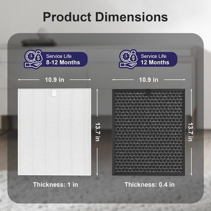 Filter Q – 1712-0123-00 Replacement filter for Winix 5510 and 5520 Air Purifier, 5510 Replacement Combo Pack Includes: 2 HEPA & 2 Carbon Filter