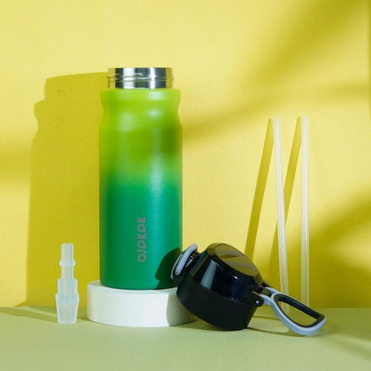 BJPKPK Stainless Steel Insulated Water Bottle - 18oz Reusable Thermal Flask with Straw Lid | Bamboo Grove Design
