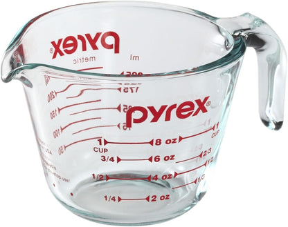 Pyrex Prepware Glass Measuring Set - 2-Piece 1-Cup & 2-Cup Clear Kitchen Essentials