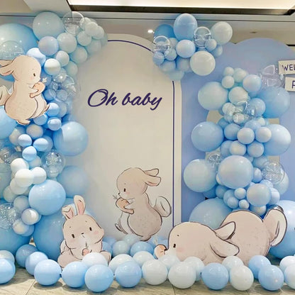 Pastel Blue Latex Balloons - 100 Pack 12 Inch Round Helium Balloons for Baby Shower & Birthday Decor