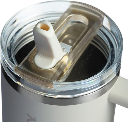 STANLEY Quencher ProTour 40 oz Tumbler - Leakproof Lid, Built-In Straw & Handle | Insulated Stainless Steel | BPA-Free | Cream