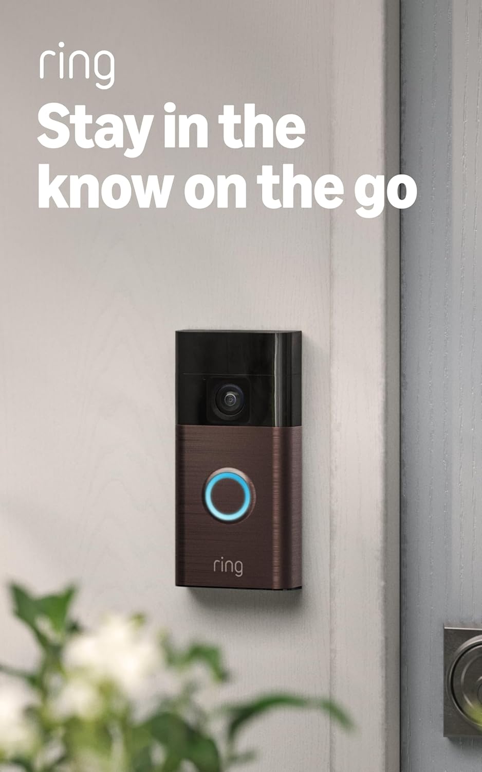 Ring - Battery Doorbell | Home Security with Live View, Two-Way Talk & Motion Alerts - Satin Nickel