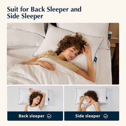 Pacific Coast | Goose Feather & Down Bed Pillow - Medium Support, 3-Chamber Design, Standard Size