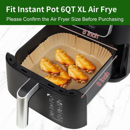 Instant Pot | Air Fryer Liners - 100 Disposable Parchment Paper Sheets for 6QT XL Models