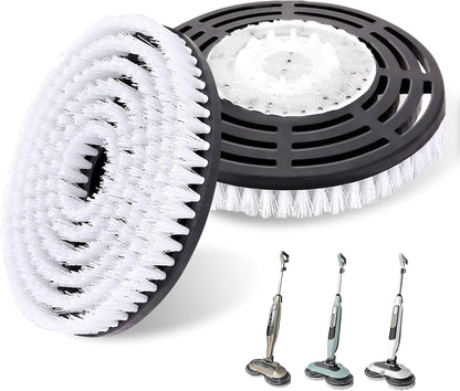Shark Upgraded Steam Mop Pads - Replacement Brush Heads with Scrubbing Bristles | Deep Clean Hardwood & Tile Floors | Fits S7000 Series & More - 2 Pack