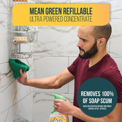 Mean Green Ultra Powered Refillable Cleaner Concentrate Variety 3 Pack – Multi-Purpose Citrus & Green Tea, Bathroom Tropical Breeze, Glass Fresh – 14.3 fl oz Each