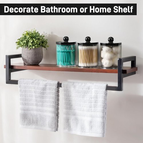 Clear & Black Acrylic Qtip Holder Dispenser Set | 3 Pack Cotton Swab Canisters for Bathroom Storage - Vanity Organizer