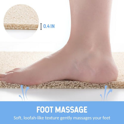 Hargiis Non-Slip Bathtub Mat, Anti Slip Shower Mat, Fast Drying Bathtub Mats, Foot Scrubber Mat, Anti Slip Mat for Tub, Floor, Bathroom, Kitchen, Home, Hotel (Beige 71"×24")