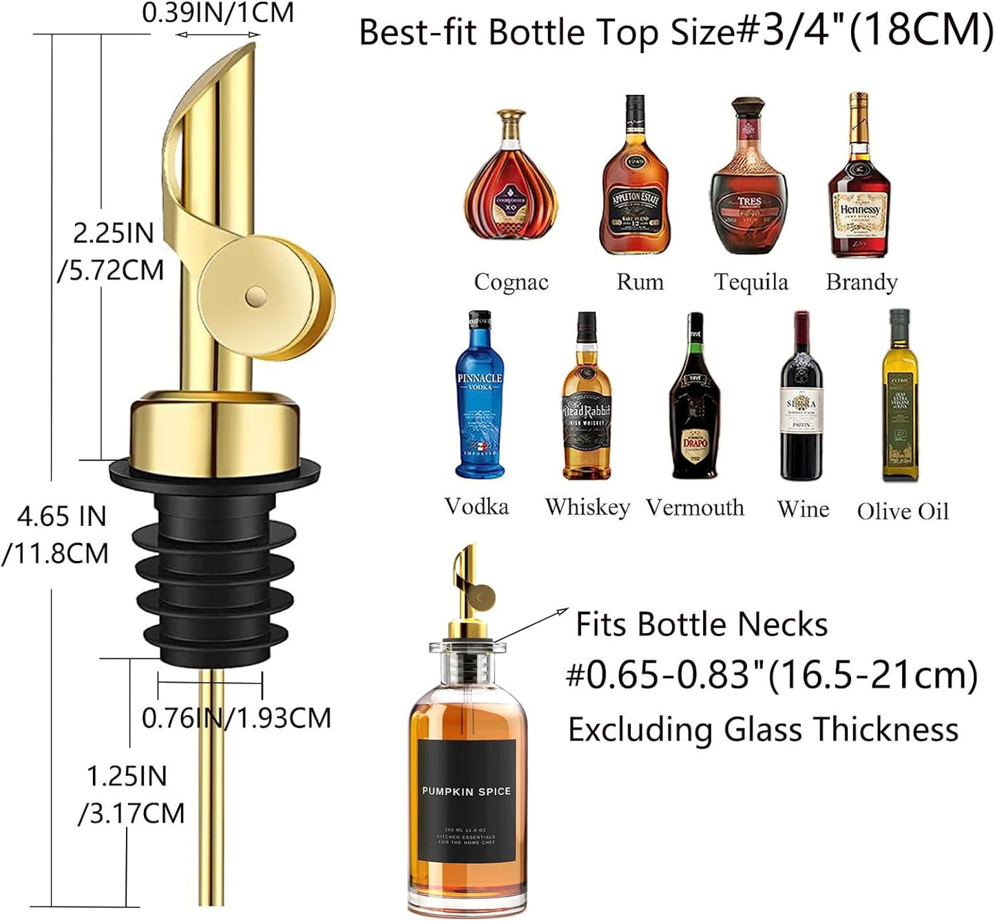 Pafusen Pafuen Auto Liquor Pour Spout (6, Gold)