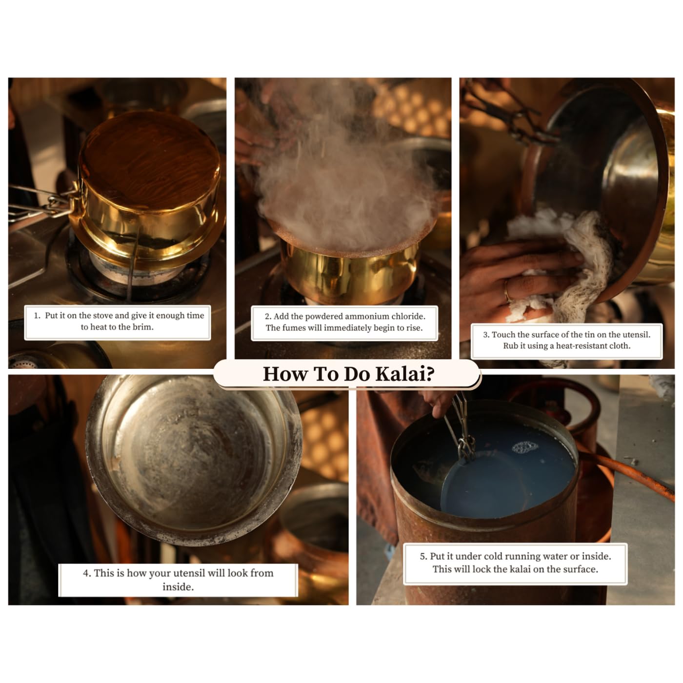 P-TAL Tin Coating Kit for Copper and Brass Cookware Kalai Kit for Utensils Upto 8 litres