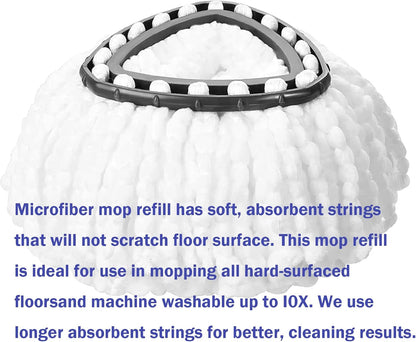 Ocedar Spin Mop Replacement Head - 4 Pack Microfiber Refill for Deep Cleaning | Machine Washable