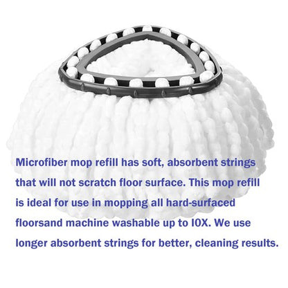 Spin Mop Replacement Head 4 Pack Mop Refill Compatible with Ocedar Triangle Swivel Mops Microfiber Swivel Mop Refill,Deep Clean,Machine Washable and Easy to Replace