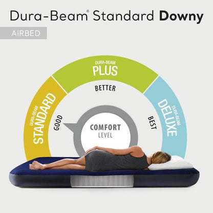 Intex Dura-Beam Twin Air Mattress - 75 x 39 x 10 Inch Plush Top with 2-in-1 Valve