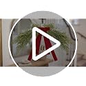 Mini Christmas Swags with Green Velvet Bow & Bell - 6 Pack, 13 Inches