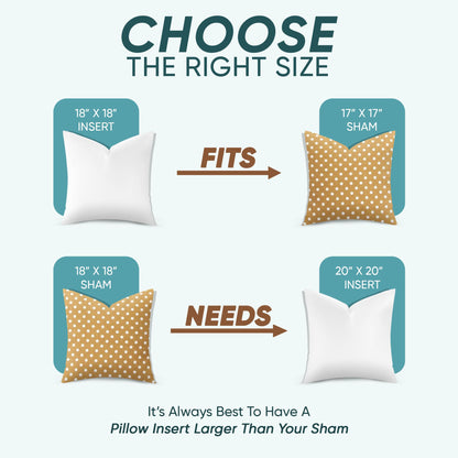 Pillowflex Synthetic Down Pillow Insert - 18x18 Down Alternative, Ultra Soft Throw Pillow, Couch Sham, Bed Sleeping Accent Pillow - 1 Decorative Accent Form