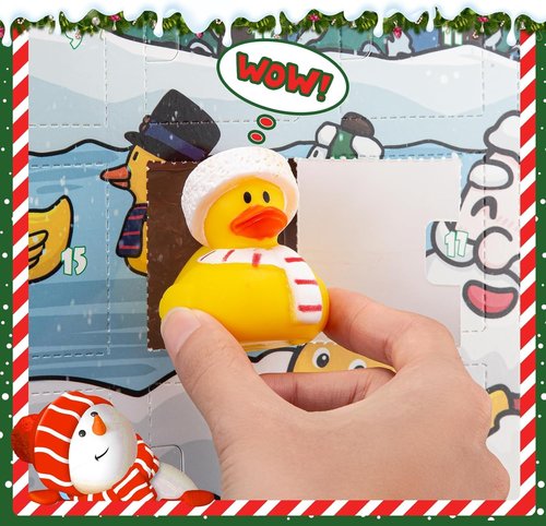 Advent Calendar 2025 - 24 Days of Fun Rubber Duck Set for Kids | Perfect Christmas Gifts for Ages 3-6