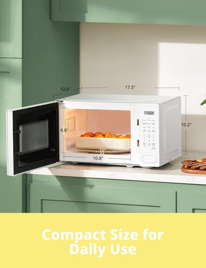 COMFEE Retro Microwave - 11 Power Levels, Fast Multi-Stage Cooking, 700W | Kitchen Timer & Child Lock