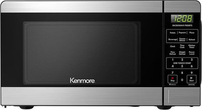 Kenmore Countertop Microwave - 900 Watt, .9 Cu Ft, Stainless Steel | 6 Auto-Preset Menus & Child Lock