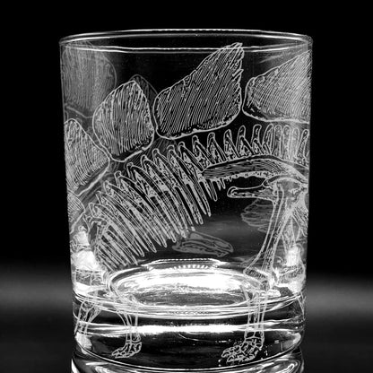 STEGOSAURUS SKELETON Engraved Whiskey Rocks 11.5oz Glass | Dinosaur Dino Paleontology Science Nature | Great Unique Gift Idea!