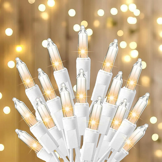 TW SHINE Warm White Christmas Lights - 20FT 100 Count Waterproof String Lights for Indoor/Outdoor Decor