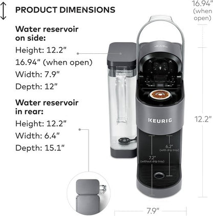 Keurig K-Supreme Coffee Maker - MultiStream Technology, 4 Brew Sizes, 66oz Reservoir, Gray