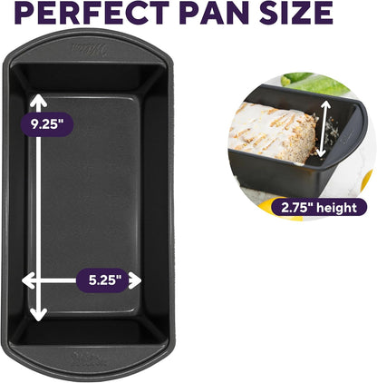 Wilton Gold Non-Stick Bakeware Large Loaf Pan - Perfect for Breads & Pound Cakes - Even Heat Distribution - 9.25 x 5.25 x 2.75 Inch