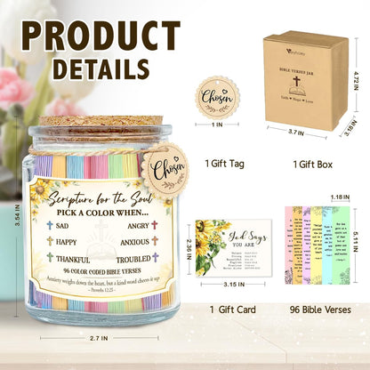 Regine Switzerland Inspirational Bible Verse Jar - Meaningful Religious Gift for Mom | Prayer Jar with Scriptures