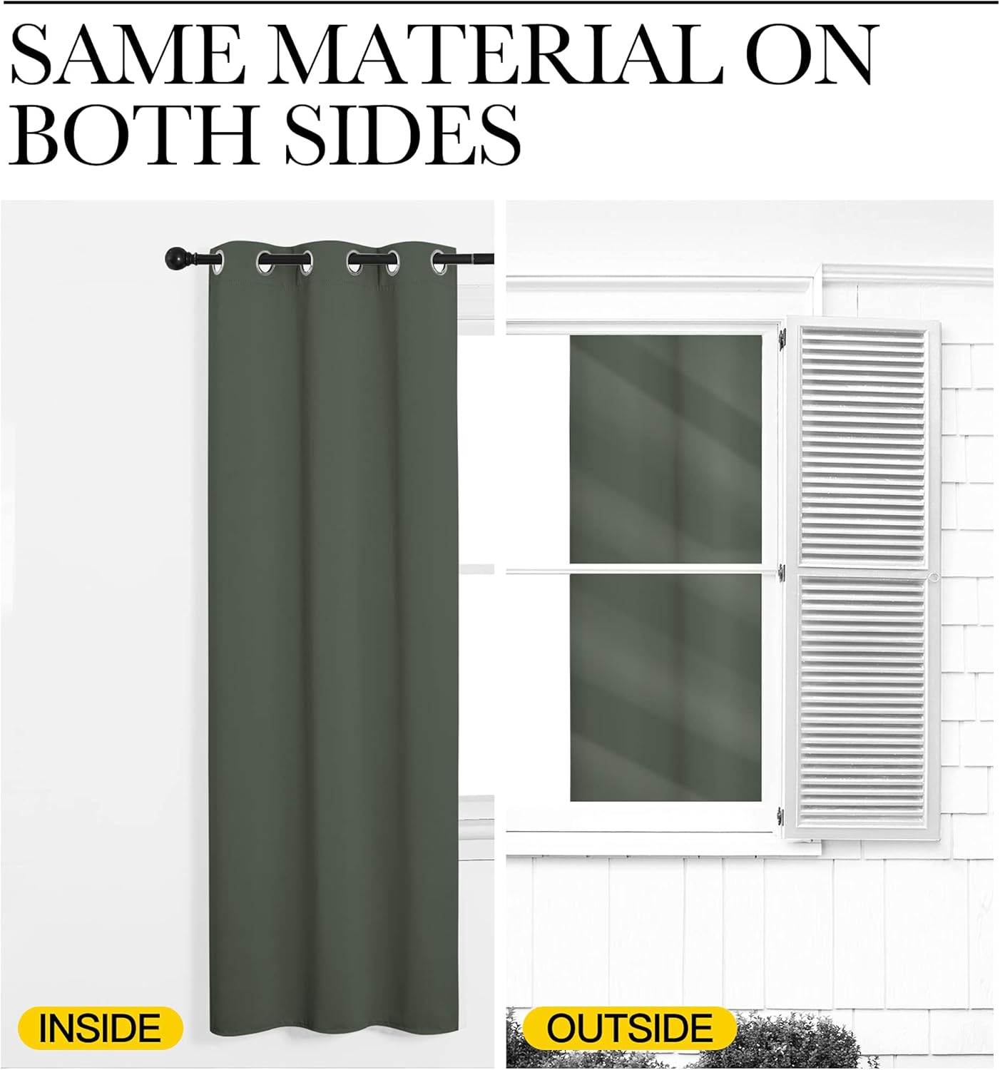 NICETOWN Blackout Curtain Panels - Dark Mallard Thermal Insulated Drapes | 29 x 40 Inches, 1 Pair for Small Windows
