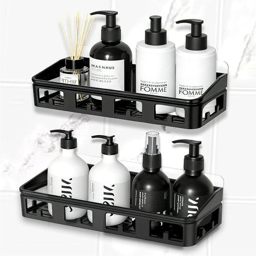 ELLO&ALLO Shower Caddy - Rustproof Stainless Steel Adhesive Shelves | Large Capacity, No Drilling, 2 Pack