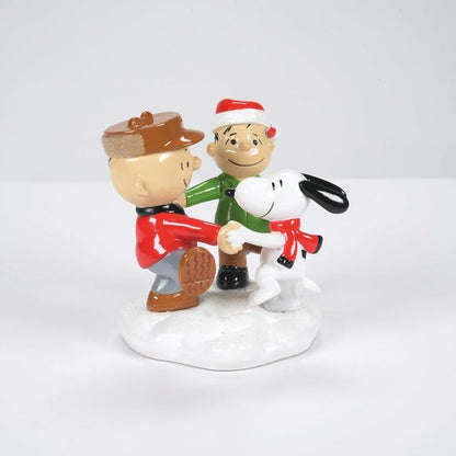 Department 56 Peanuts Village Figurine - Charlie, Linus & Snoopy Trio - 2.5 Inch, Multicolor