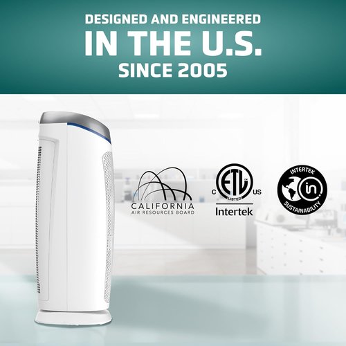 GermGuardian Air Purifier - HEPA 13 Pet Pure Filter for 99.97% Pollutant Removal | Covers 915 Sq. Ft. in 1 Hour, White