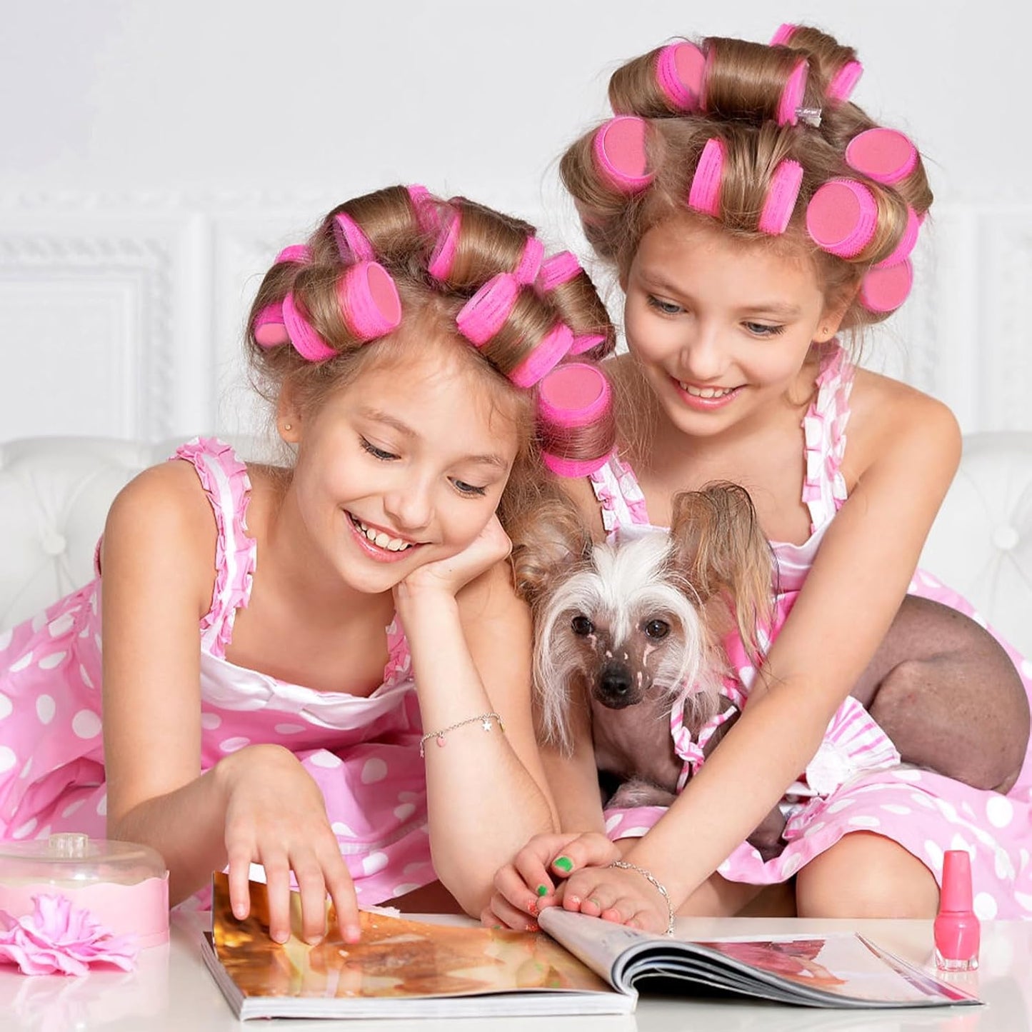 Uonlytech Hair Roller Set - 8pcs Self-Grip Foam Curlers for Women & Girls | Perfect for Bangs
